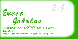emese gobolos business card